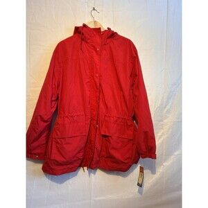 Cherokee Brand Red Water Resistant Hooded Jacket Women’s 1X Y2K